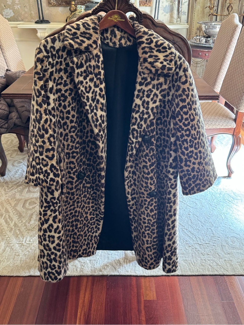 Leopard Print Faux Fur Coat - Women's Animal Print Coat